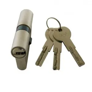 KESO 8000 Double Cylinder with Emergency and Danger Function 35/30  Including 5 Keys - Reversible Key Security Cylinder - Security Card -  Dimple Key 