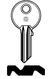 Schlüsselrohling für GEGE GE22 - Stahl 