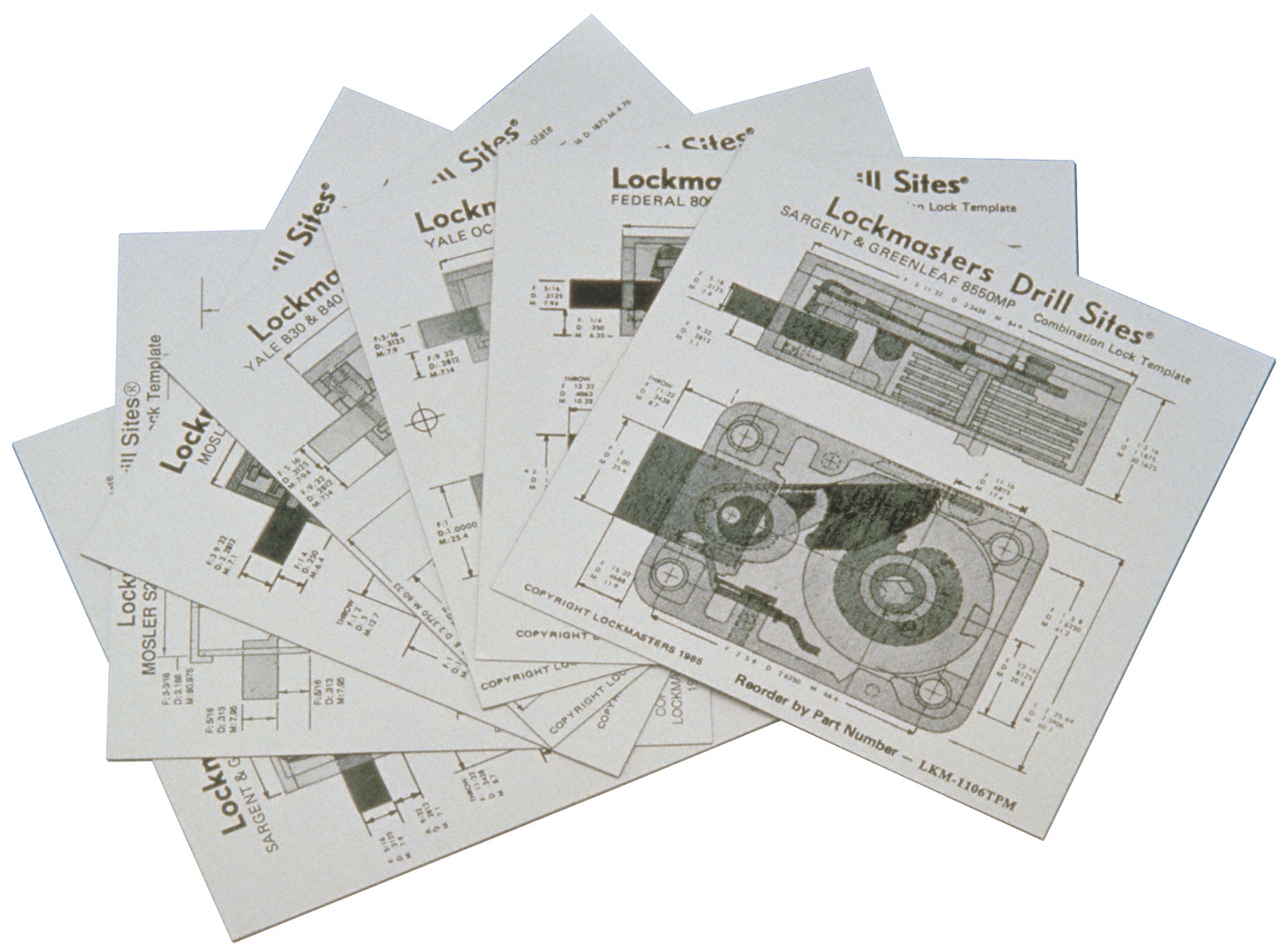 Lockmasters. Globaloks Magnetic Drill Template; LKM1121TPM